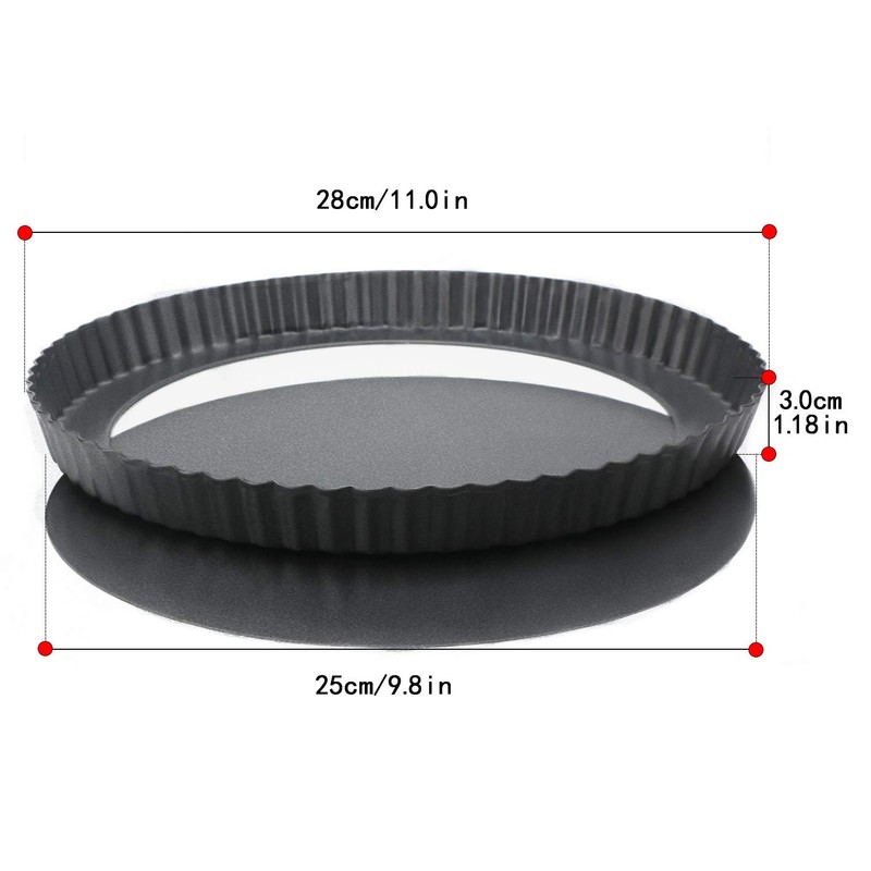 Tart Pan 11 Inch, Beasea Non Stick Tart Pan with