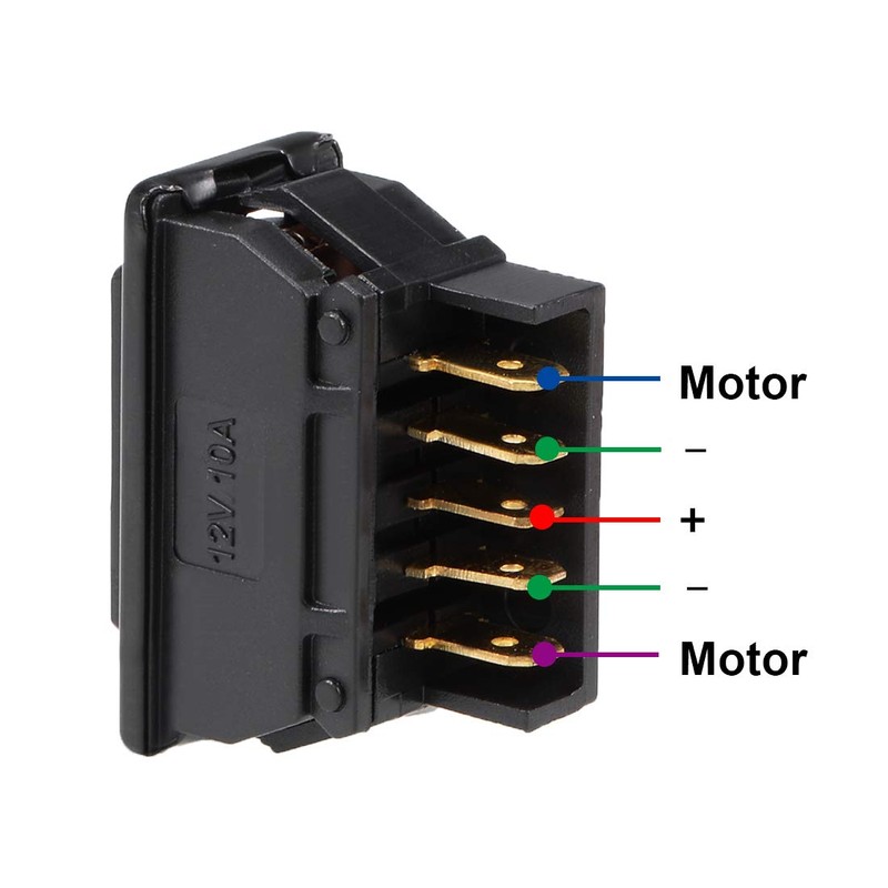sourcing map Universal 5 Pin Car Window Switch Car Control