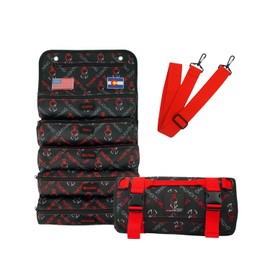 Thor's Lightning Universal Heavy Duty Roll-Up Tool Bag - Durable Organizer for Mechanics and Electricians, with Multiple Compartments, Suitable for Home and Professional Use.