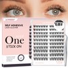 Self Adhesive Lash Clusters,Wispy Pre Glued Clear Band Lashes