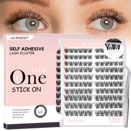 Self Adhesive Lash Clusters,Wispy Pre Glued Clear Band Lashes
