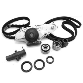 CYCWER 14520-RCA-A01 Engine Timing Belt Water Pump Kit with Tensioner Adjuster Assembly Fits for 2005-2014 Odyssey 3.5L, Fits for 2006-2014 Ridgeline 3.5L, Replace OE 14520-RCA-A01 14550-RCA-A01