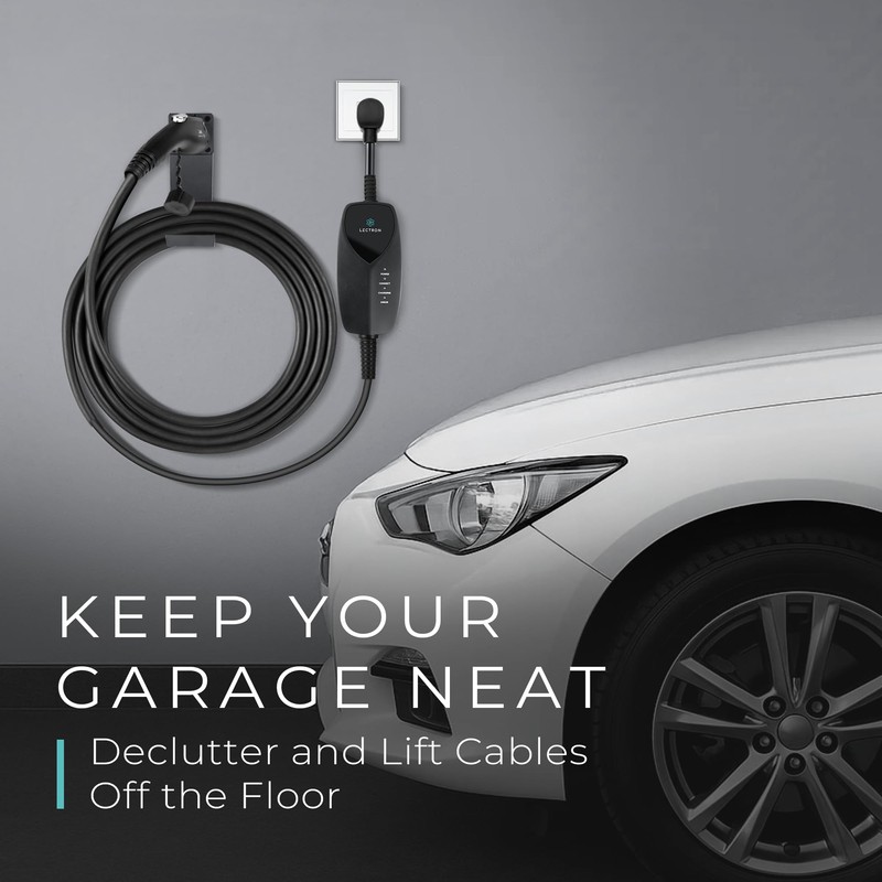 Lectron Electric Vehicle Charger Nozzle Holster Dock & J-Hook Combo