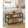 VASAGLE Kitchen Island with 3 Shelves, 47.2 Inches Width Kitchen