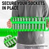 Reniteco Magnetic Socket Organizer Set, 3 Pcs Green Portable Heavy