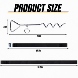 RunNico Basketball Goal Anchor, Heavy Duty Basketball Hoop Tie Down Kit, Court Setup Ground Stakes with Adjustable Straps for Basketball Mounting Trampoline Swing Tent