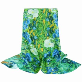 vimate 100% Silk Hair Scarf, 35 Inch Square Ladies Silk Hair Wrap Scarf for Sleeping