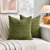 Fancy Homi 2 Packs Boho Moss Green Decorative Throw Pillow