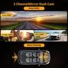 3 Channel 9.66'' WiFi Mirror Dash Cam with Front and