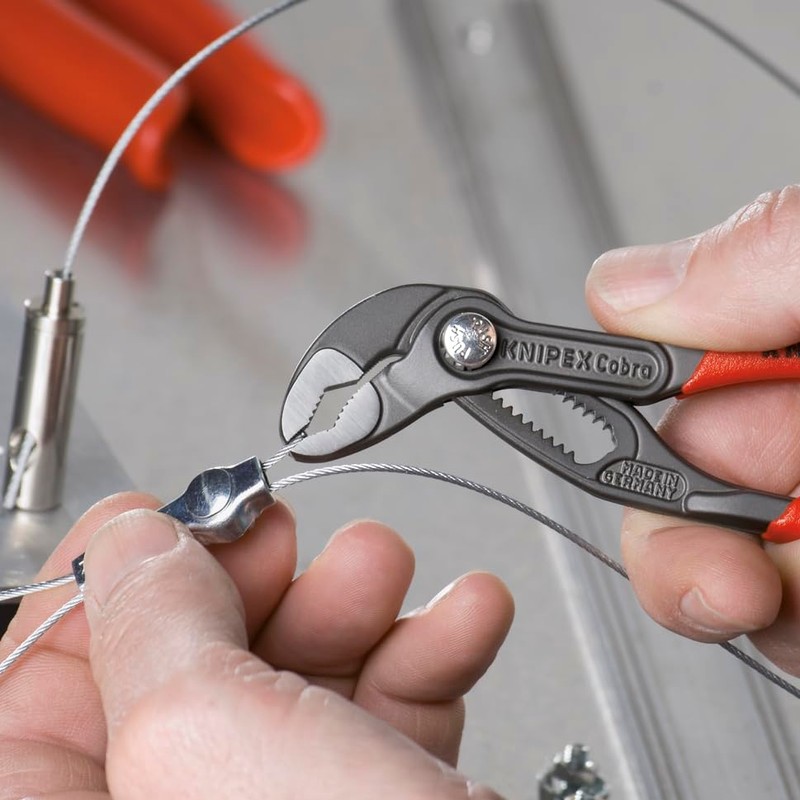 KNIPEX Tools Cobra Water Pump Pliers, 5 inch, red