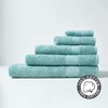 HOMESCAPES Sea Green Turkish Cotton Guest Towel Super Soft Thick