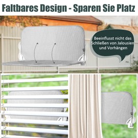 GUUSII HOME Window Lounger for Cats, Hammock, Window Seats, Cat Bed, Window, Foldable Cat Hammock, Window Hammock, Cat Lounger, Cat Hammock with Strong Suction Cups (Grey, S)