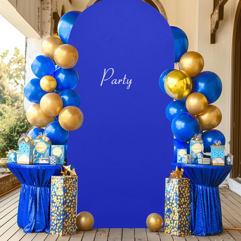 Royal Blue Spandex Fitted Wedding Arch Stand Cover 7.2FT Round