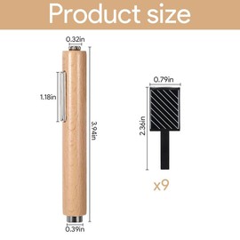 10PCS Cat Eye Magnet for Nails, 3-in-1 Multifunctional Nail Art Tools, Magnet for Cat Eye Gel Polish with Heart - Shaped & Standard Magnetic Aids Options for DIY Stunning Design(Original Wood)