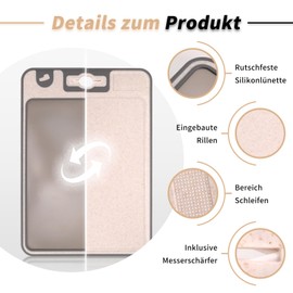 Titanium Chopping Board, Stainless Steel, Titanium Cutting Board, Stainless Steel Cutting Board, Multifunctional, Can Be Used on Both Sides, Titanium