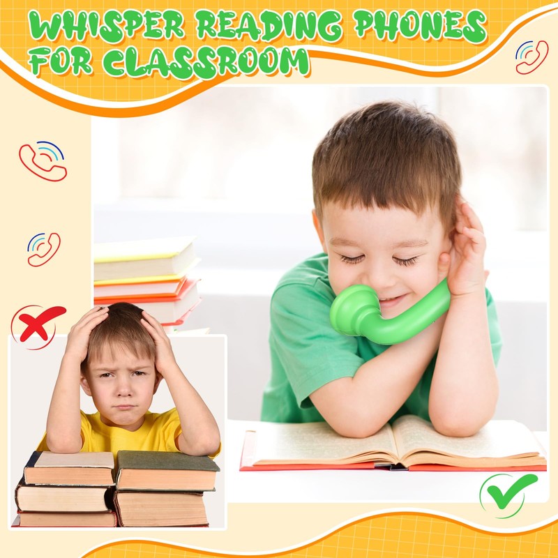 Shappy 48 Pcs Whisper Reading Phones Bulk for Classroom Dyslexia