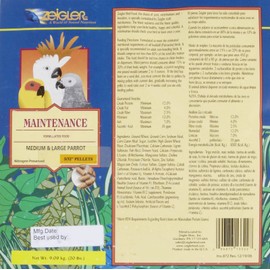 Zeigler Parrot Maintenance - Medium & Large Parrot - 5/32" Pellet - 20 lbs