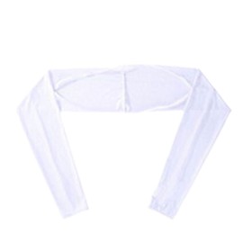 Fukufuku Women's UV Care, Neck & Arm Cover, Arm Sleeves, Elastic, Sweat Absorbent, Quick Drying, Anti-Slip, Sun Protection, For Marathons, Golf, Bicycle (White)
