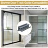 Gray Sliding Shower Door Bottom Guide for 3" Long x