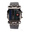 Men's LED Watch Classic Fashion Men's Rectangular Watch with Binary