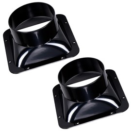 heizi Duct Connector Duct Hose 3.9 inches (100 mm), Set of 2, Ventilation Duct, Flange, Square (φ3.9 inches (100 mm)