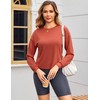 Totatuit Women Fashion Long Sleeve Crop Tops Loose Crewneck Crop