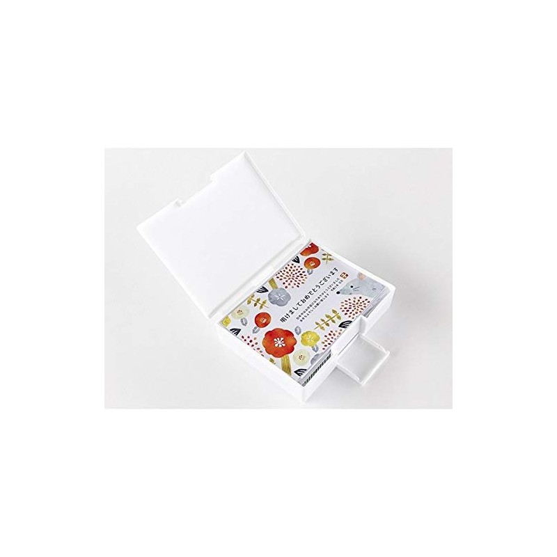 Postcard Case, Holds 120 Postcards, White, 4.6 x 6.1 x