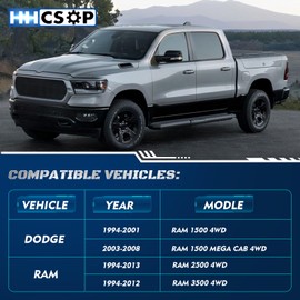 HHCSOP 2" Front Leveling Kits, Compatible with 1994-2001 Dodge Ram 1500 4WD 1994-2013 Ram 2500 4WD 1994-2012 Ram 3500 4WD, 2 inch Steel Struct Spacers Suspension Lift Kit