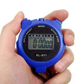 Digital Sports Stopwatch Timer Stopwatch Large Display Interval Training Timer Outdoor Split Stop Watch Lap Timer Digital Calendar Alarm Clock Referee Watch for Training Swimming Running(Blue)