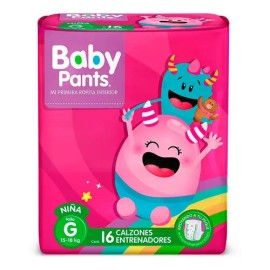 Calzones Entrenadores Baby Pants para Niña Talla G, Pack de 16 Unidades                                                                               