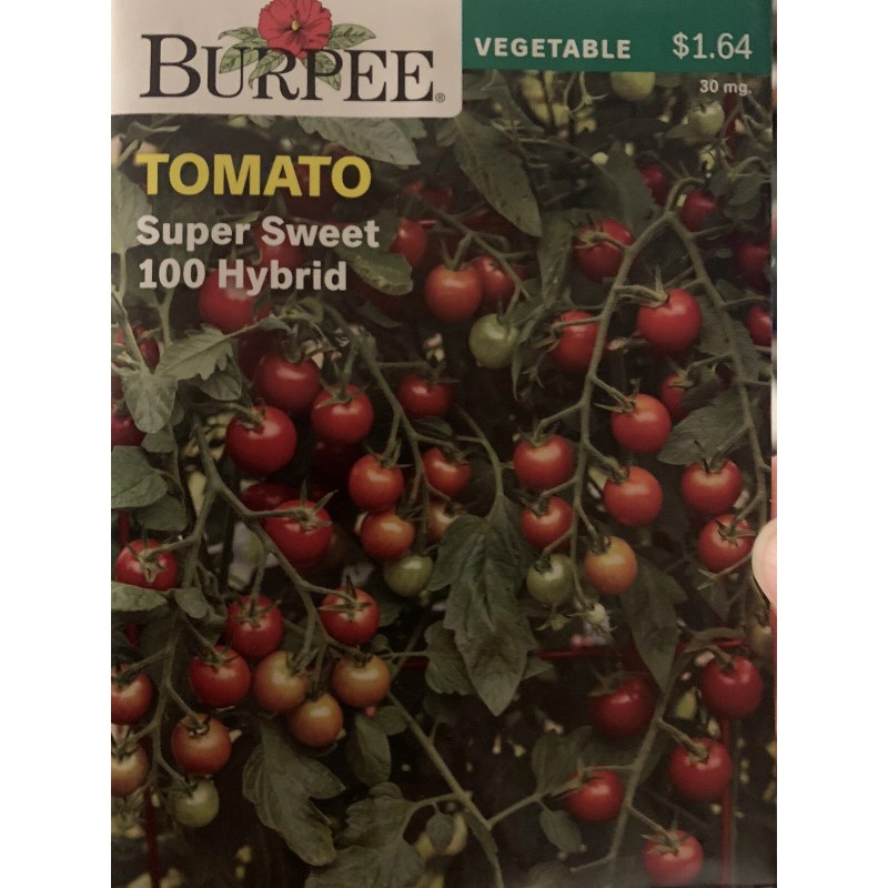 Burpee Super Sweet 100 Hybrid Tomato Vegetable Seed Full Sun
