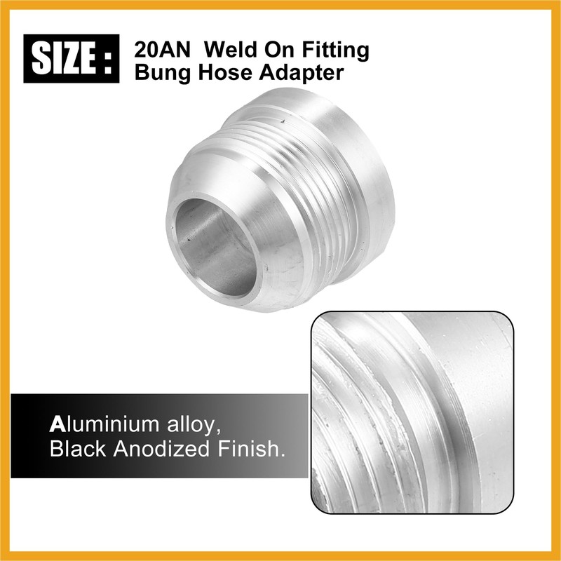 Partuto 4pcs Car 20AN Male Weld on Fitting Bung Hose