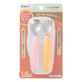 Pigeon Jibun Pakupak Spoon & Fork with Case FRUIT