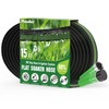 Flat Soaker Hose 15FT for Garden and Lawns, 80% Water-Saving