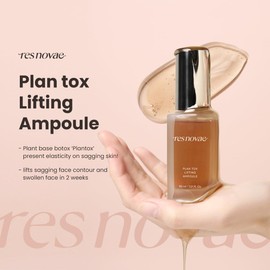 res novae Plan Tox Lifting Ampoule 0.5 fl.oz 15ml, Anti-Aging Facial Serum, Spilanthol Lift Sagging Face Contour, Hyaluronic Acid, Collagen Nourish the Skin, Give Elasticity