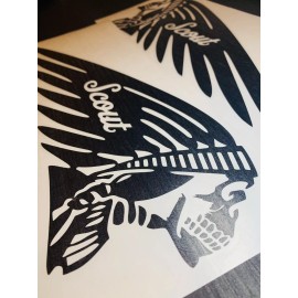 Unbranded Indian Scout Skull Motorcycle Gas Tank Decals 2PC Set New Handcrafted OEM Rare