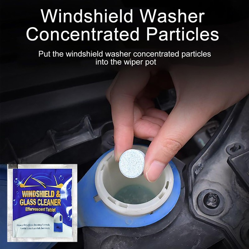30 pcs Automotive Windshield Washer Fluid Effervescent Tablets,Screenwash Tablets,for Windows,
