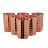 ANCIENTIMPEX Set of 6 Pure Copper Hammered Tumblers, 350ml Capacity