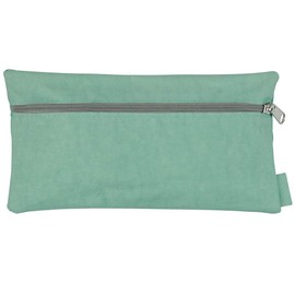 BIOZOYG Penny Pencil Case Made of Washable Paper, 0.55 cm Thick, Sustainable Case for Pens, Ballpoint Pens, Fountain Pens, Pencil Case in Leather Look, 14.7 x 26.5 cm, Mint