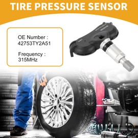 Partuto Tire Pressure Sensor No.42753TY2A51 Car Inner Tire Pressure Monitoring Sensor for Acura TL 2009-2014 Metal Rubber Plastic Black Durable