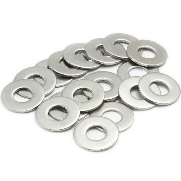 100 Pcs M6 Washers, M6 x 18mm Metal Flat Penny