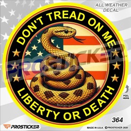 ProSticker Dont Tread On Me Decal USA Gadsden Freedom or Death 4" ProSticker 364