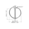 4 Pack Stainless Steel Linch Pins with Ring, Round Shaft