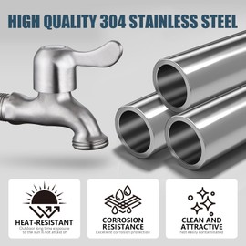 Enoch's Land Stainless Steel Garden Hose Bibb,Garden Hose Connect Bibb Spigot,1/2" Male NPT Inlet with 3/4" GHT Outlet, for Indoor and Outdoor