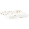 6 Pack Plastic White and Gold Tablecloth with Gold Polka