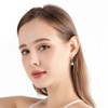 Austrian Crystal Cube Drop Earrings for Women Leverback Dangle Earrings