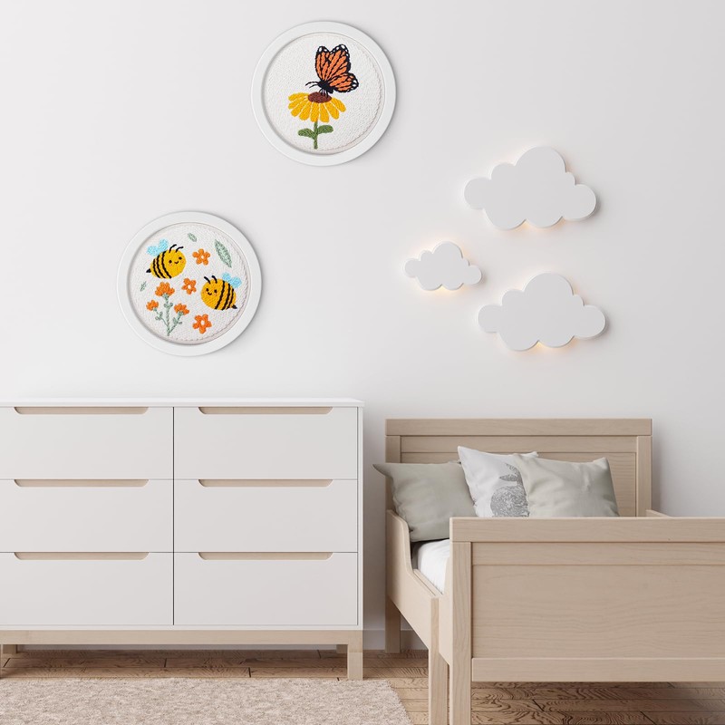 JSRQT 2 Sets Punch Needle Embroidery Starter Kit for Beginners,