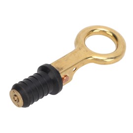 Brass Drain Plug Snap Handle, Sturdy Twist Design for Boat Yacht Livewell with Long Lasting Marine Drain Plug for Boat Yacht Livewell (0.6inch)