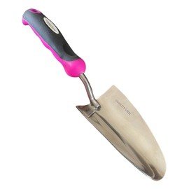 Garden Guru Super Strong Garden Trowel Hand Shovel - Stainless Steel - Rust Resistant - Ergonomic Grip - Perfect Tool for Gardening, Weeding, Transplanting and Digging in Garden Beds (Pink)