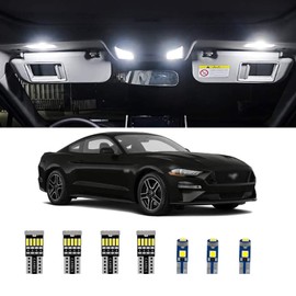 AWALITED - Juego de 8 luces LED para interiores superbrillantes para Ford Mustang 2015, 2016, 2017, 2018, 2019, 2020, 2021, todos los modelos